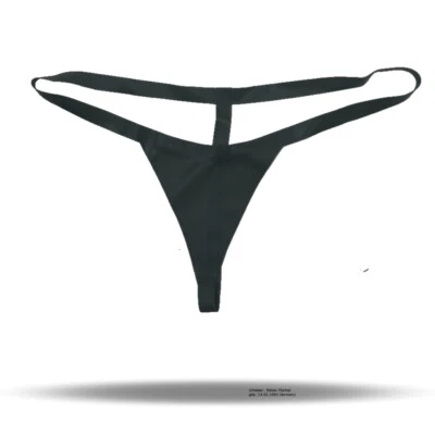 LatexDreamwear – Latex Damen String Tanga schwarz Stringtanga Stärke 0,4  - Bild 1 von 4