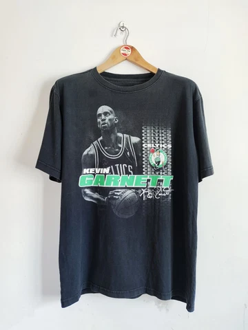 Rare Vintage Kevin Garnett Boston Celtic 2007 2side T-shirt NBA Basketball Cover