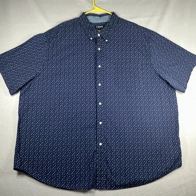 Camisa de vestir Chaps abotonada para hombre 4XB algodón rojo blanco azul (leer descripción) Foto 1 de 4