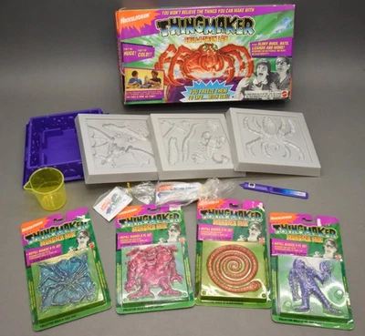 Juego de laboratorio vintage Nickelodeon Thingmaker Chill-A-Tron y moldes nuevos, ¡ver video! Foto 1 de 4