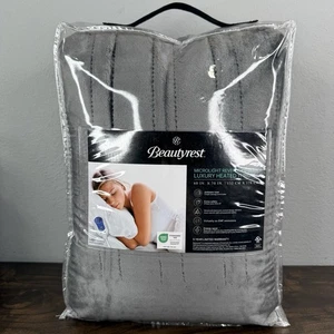 Electric Heated Gray Solid Oversized Throw Blanket 60x70" New - Picture 1 of 4