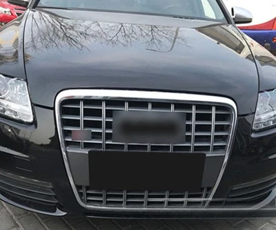 Para Audi A6 S6 RS6 C6 Gris 2005 2006 2007-2011 Parrilla Delantera Parachoques Parrilla Foto 1 de 4