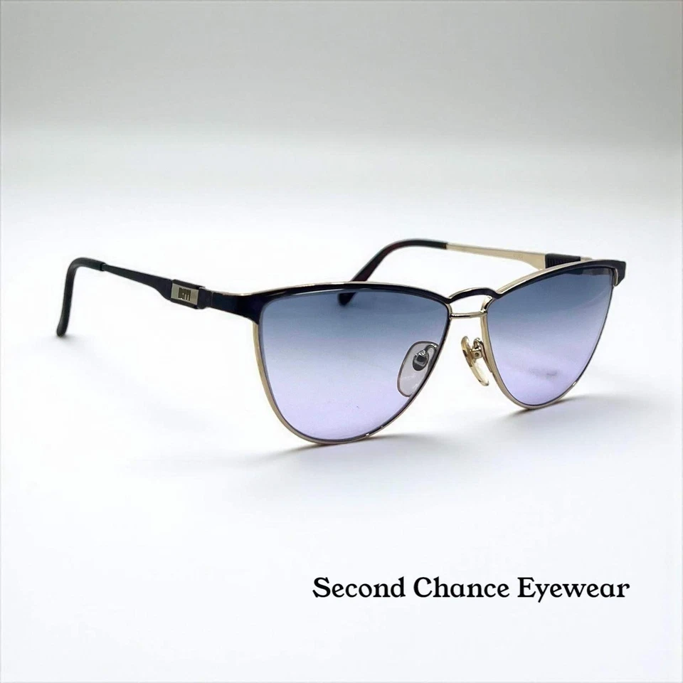 Gafas de sol Givenchy 9702 vintage con nuevas lentes personalizadas índigo lavanda degradadas Foto 1 de 4