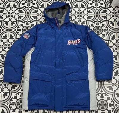 New York Giants NFL Fútbol Reebok On Field Invierno Parka Abrigo Chaqueta Para Hombres XL Foto 1 de 4