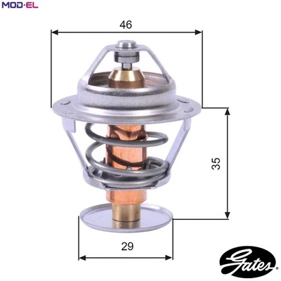THERMOSTAT COOLANT TH10489G1 FOR PEUGEOT 106/Van/I/Hatchback/II NISSAN 1.4L 4cyl - Image 1 of 4