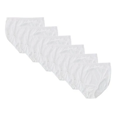 Ropa interior corta de algodón blanca Fruit of the Loom Plus Fit for Me para mujer (paquete de 6) Foto 1 de 2