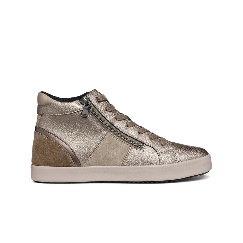 Geox Mujer Zapatos Invierno Tenis Altos Cuero Informal Deportes Beige 38 Foto 1 de 1