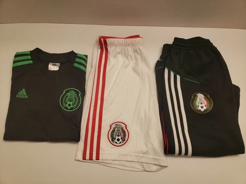 Adidas Mexico Soccer Lot Youth Medium 11/12Y Jersey short 3/4 pants YM World Cup Cover