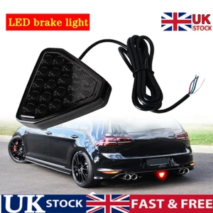 Triangle 19LED Rear Stop Tail Light 3rd Brake Strobe Fog Lamp F1 Style Universal - Picture 1 of 34