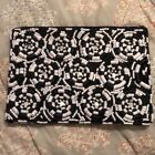 Anthropologie Black And White Sequin Clutch