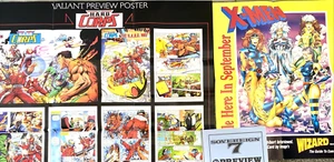 SOVEREIGN SEVEN PREVIEW. UNCORRECTED PROOF. X-MEN POSTER & VALIANT POSTER. - Picture 1 of 8