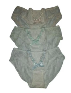 3 pack women's soft elegant lace knickers 3 colours with cute bow details - Picture 1 of 10