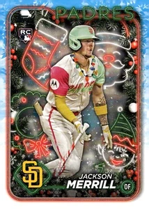 Jackson Merrill 2024 Topps Holiday #H160 Photo Variation Rookie RC SP Padres - Picture 1 of 2