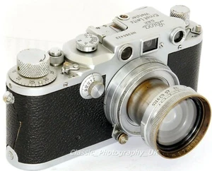 EARLY! Leica IIIc Rangefinder Made by LEITZ 1940 + Summitar f=5cm 1:2 Lens 1939 - Picture 1 of 9