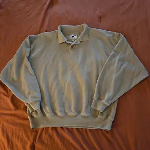 Vintage Cutter & Buck Pullover Button Tan Sweater Size XXL - Picture 1 of 7