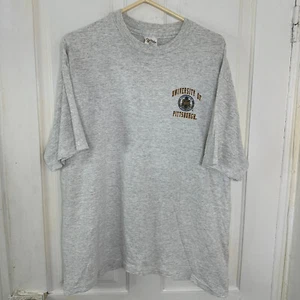 Vintage University of Pittsburgh T Shirt Single Stitch Adult XL Gray Vtg 90s - Picture 1 of 5
