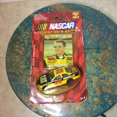 Racing Champions NASCAR 2003 Ward Burton #22 CAT 1:64 Die-Cast Chrome Chase Car Foto 1 de 4