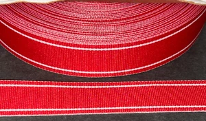 Grosgrain Ribbon 7/8 inches wide 50 yards Red White Free Shipping - Picture 1 of 1