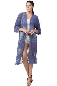 **CLEARANCE** Raj Duster Lace Embroidered - Blue - Picture 1 of 10