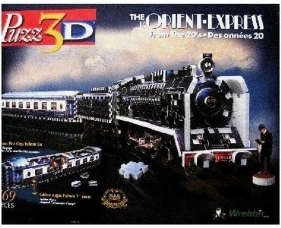 NEW Wrebbit Puzz 3D Puzzle Foam 4 Foot Long Orient Express Train - 769 PCS -RARE - Image 1 of 4