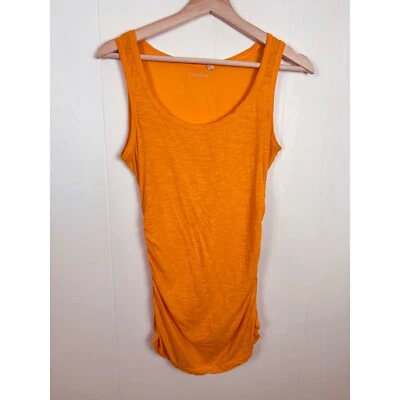 Camiseta sin mangas acanalada Caslon sin mangas informal comodidad diaria amarilla caléndula mediana Foto 1 de 4