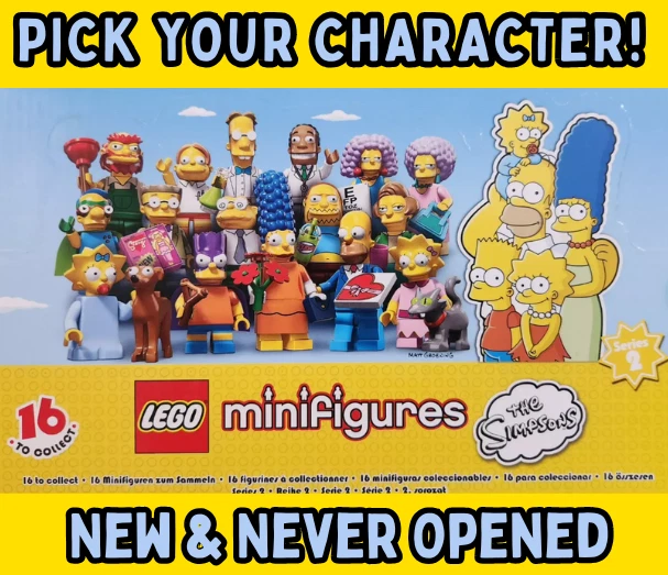 YOU PICK! New Sealed LEGO Simpsons Minifigures Series 2 71009  Stocking Stuffer - image 1 of 2