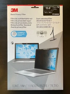 3M Black Privacy Filter Touch Compatible PF156W9E for 15.6" Widescreen LCD 16:9 - Picture 1 of 2