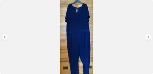 QVC Antthony Designs 3XL Navy V-Neck Jumpsuit with Pockets BNWT - Picture 1 of 8