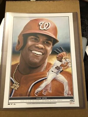 Juan Soto Topps 2021 Game Within The Game Fine Art Print #3 Numbered 44/99 SSSP - Image 1 of 2