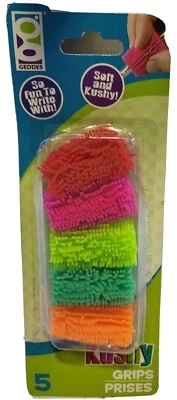 Geddes Kushy Pen/Pencil Grips, Pack of 5, All Different Colors - Image 1 of 3