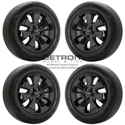 18" Chrysler Pacifica Gloss Black Wheels Rims & Tires OEM 2017-2020 2595 Foto 1 de 4