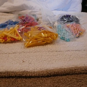 Huge Lot Hair Perm Rods Curlers Mixed Types Swing Arms..& Elastic Sizes Colors - Picture 1 of 14