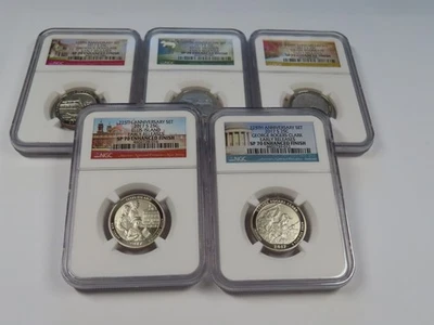 2017 S NGC SP70 ENHANCED FINISH AMERICA THE BEAUTIFUL QUARTER COIN SET - Image 1 of 4