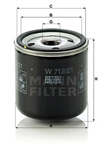 MANN-FILTER ÖLFILTER TALBOT W712/21 - Bild 1 von 3