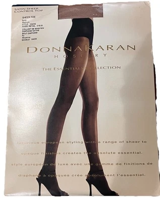 Donna Karan 缎面透明控制上衣 M 裸色 全新 — 第 1/2 张图片