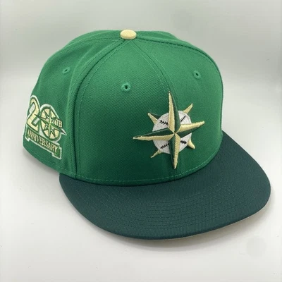 Эксклюзивная облегающая шляпа New Era Seattle Mariners Kelly Green Vegas Gold 7 1/2 - Изображение 1 из 4