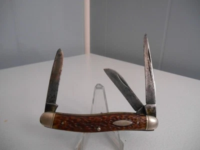 老式 3 刀 CAMILLUS 纽约美国 69 口袋刀 — 第 1/4 张图片