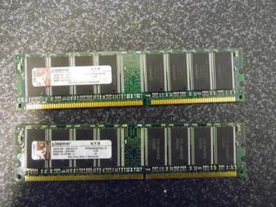 2 RAM DDR1 1 GB 184 poli PC 3200 400 MHZ KINGSTON KVR400X64C3A/1G - Immagine 1 di 3