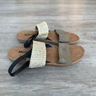 Mukluks Sandals W/ Heel Strap Size 8 Womens Neutral Colors
