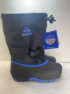 Kamik Youth Waterbug 5 Winter Snow Boots Sz2 Made In USA Lined Warm QXU14168-NBL - Picture 1 of 6