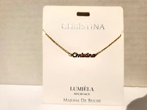 Lumiela Christina Personalized Necklace Marina De Buchi Nickel Free 15" To 20" - Picture 1 of 4