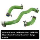 Silicone Radiator Coolant Hose + Clamp for Suzuki DR-Z 400 S SM 2000-2021