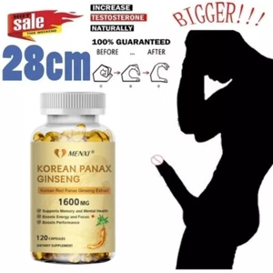 KOREAN GINSENG ROOT - RED PANAX - 1600mg - 120 Capsules - 6 years NON-GMO - Picture 1 of 10