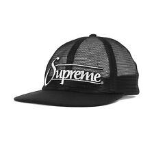 Supreme #12 Cap 23SS Logo Mesh 6-Panel Cap Mesh 6-Panel Black Hat Men's