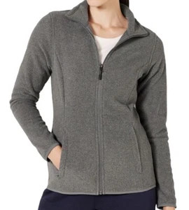 Woman’s Classic Fit Long Sleeve Full Zip Polar Soft Fleece Size Xs Gray #115 - Picture 1 of 3
