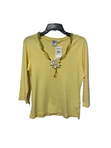 Larry Flower Neck Long Sleeve Shirt Brand New 100% Cotton Size XL MSRP $64 - Picture 1 of 7