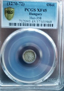 1270-1272 Hungary Silver Obol. PCGS XF45 - Picture 1 of 2