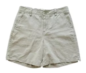 Havana Jacks Cafe Shorts Womens Size 10 Green Ramie & Cotton Flat Front - Picture 1 of 7
