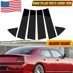 6X Side Pillar Post Trim Window Molding Cover Sticker For Dodge Charger 2006-10 - Picture 1 of 10