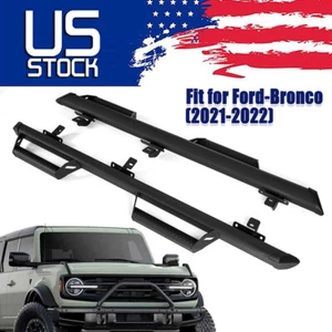 For 2021 2022 2023 Ford Bronco 4 Door Drop Nerf Bar Running Boards Side Step BOC - Picture 1 of 9